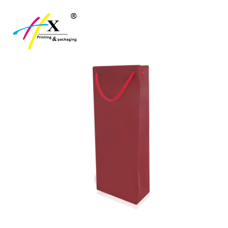 Wholesale Paper Packaging Bag Custom Wine Paper Bag with Handle