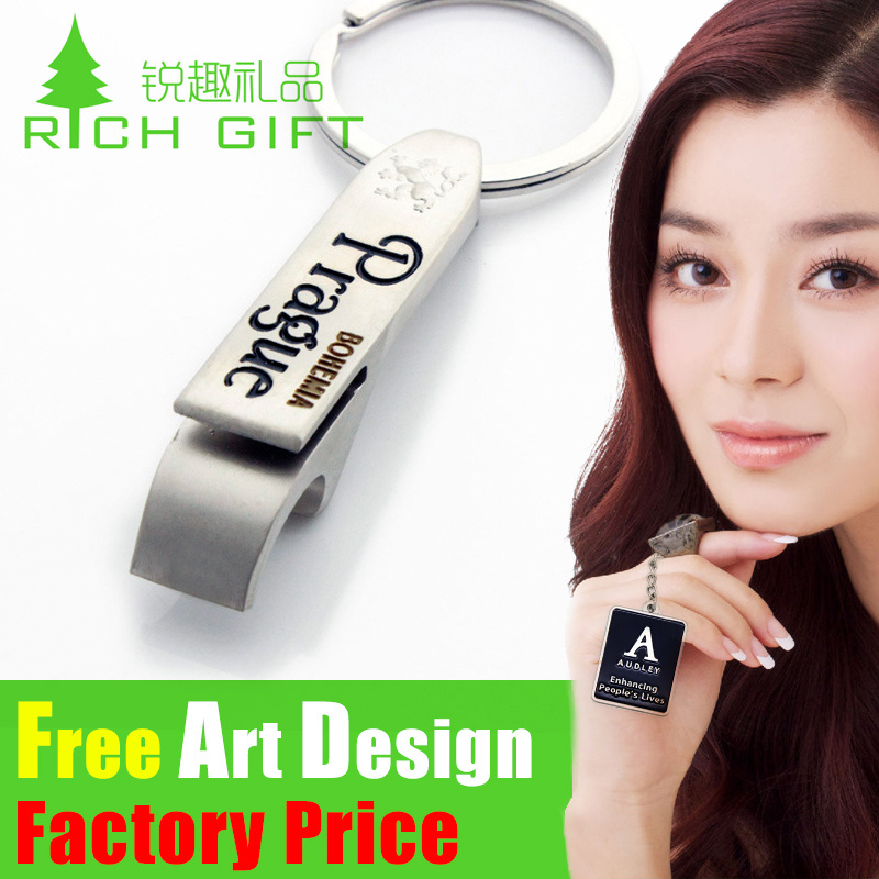 Custom Metal Bottle Opener Keychain, Keyring Bottle Opener for Beer