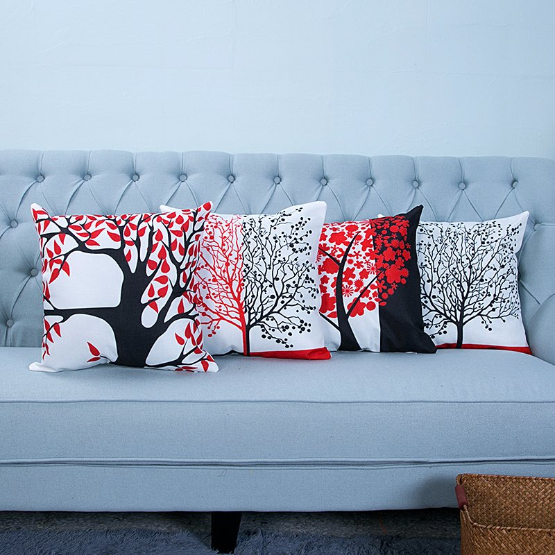 Digital Print Decorative Cushion/Pillow with Botanical&Floral Pattern (MX-34)