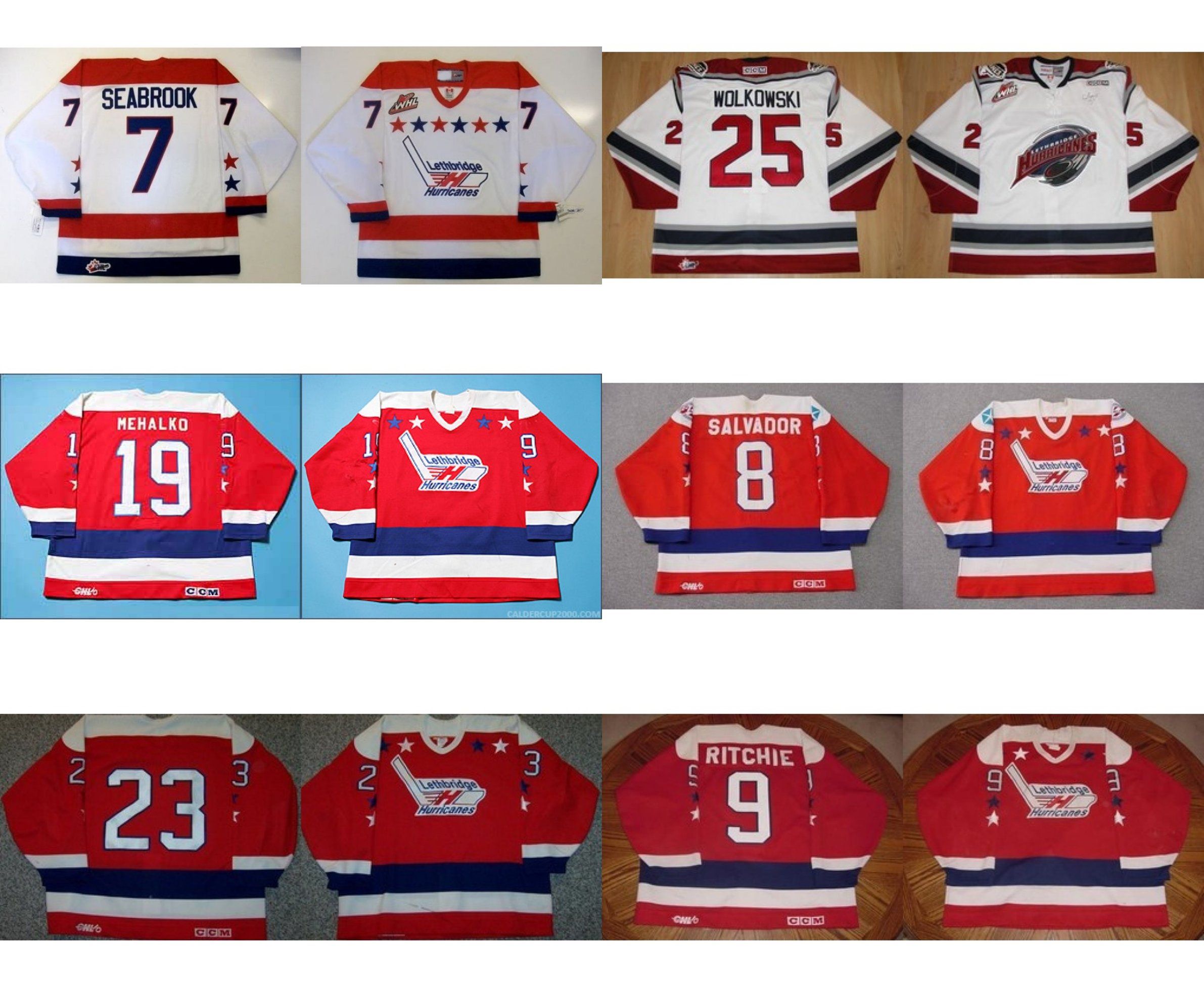 Whl Lethbridge Hurricanes Chad Wolkowsk Nobr Byron Ritchie Hockey Jerseys