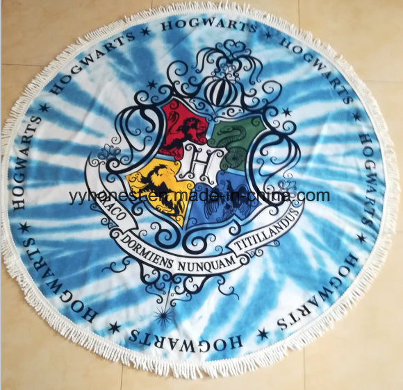 Custom Reactive Printed Circle Beach Towel/Round Beach Towel