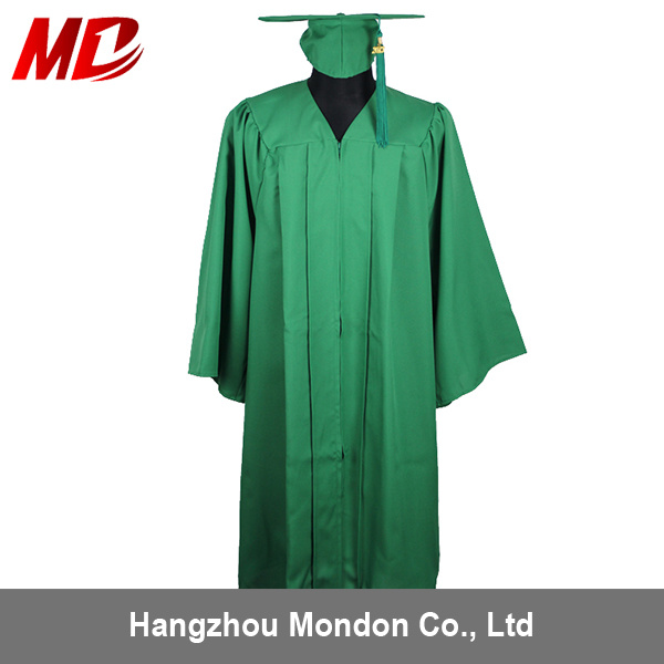 Gown for High School Graduation Matte Emerald Green