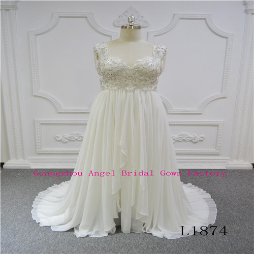 Plus Pretty Beading with Chiffon Wedding Dress