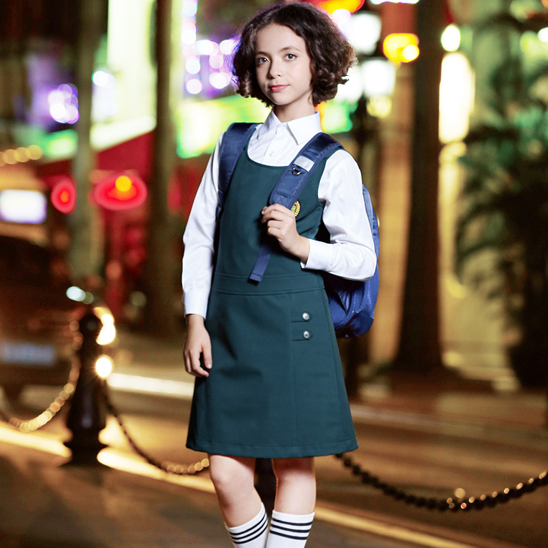 Custom Professional School Uniform Blue Dress