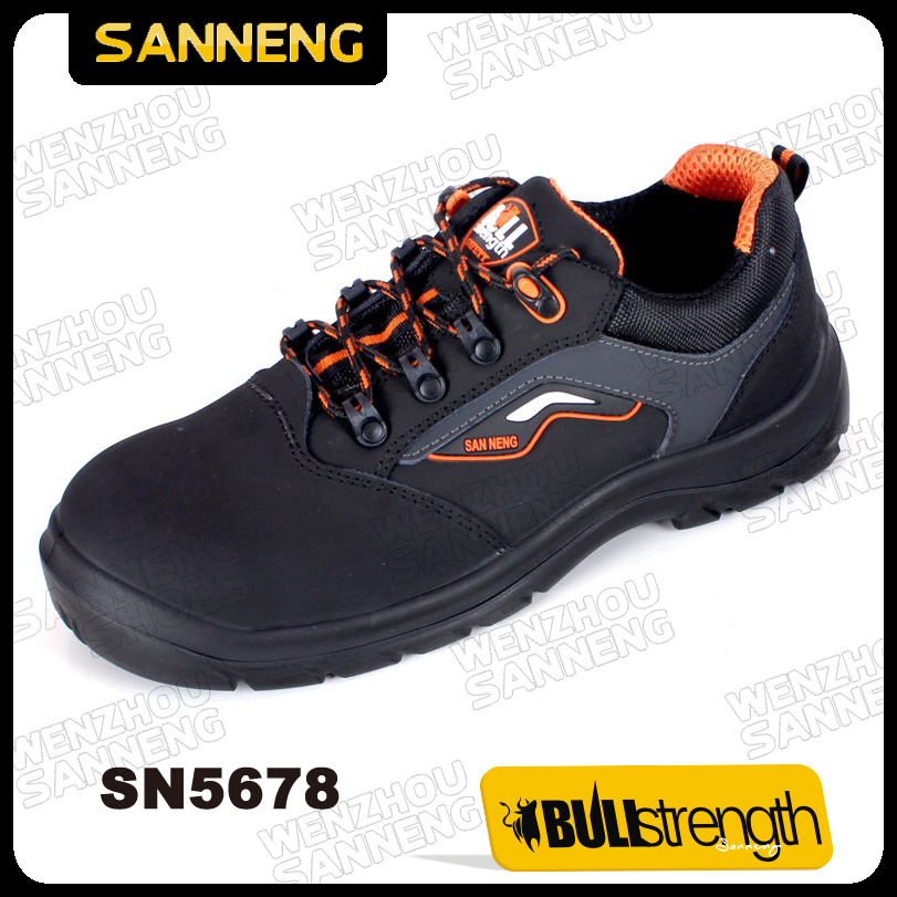 New Designed Nubuck Leather Safety Shoes with New Sole (SN5678)