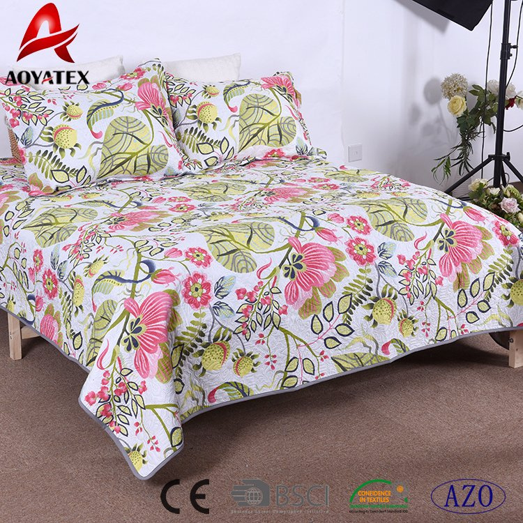 New Design Cheap 75GSM Ultrasonic Bedding Set for Wholesale