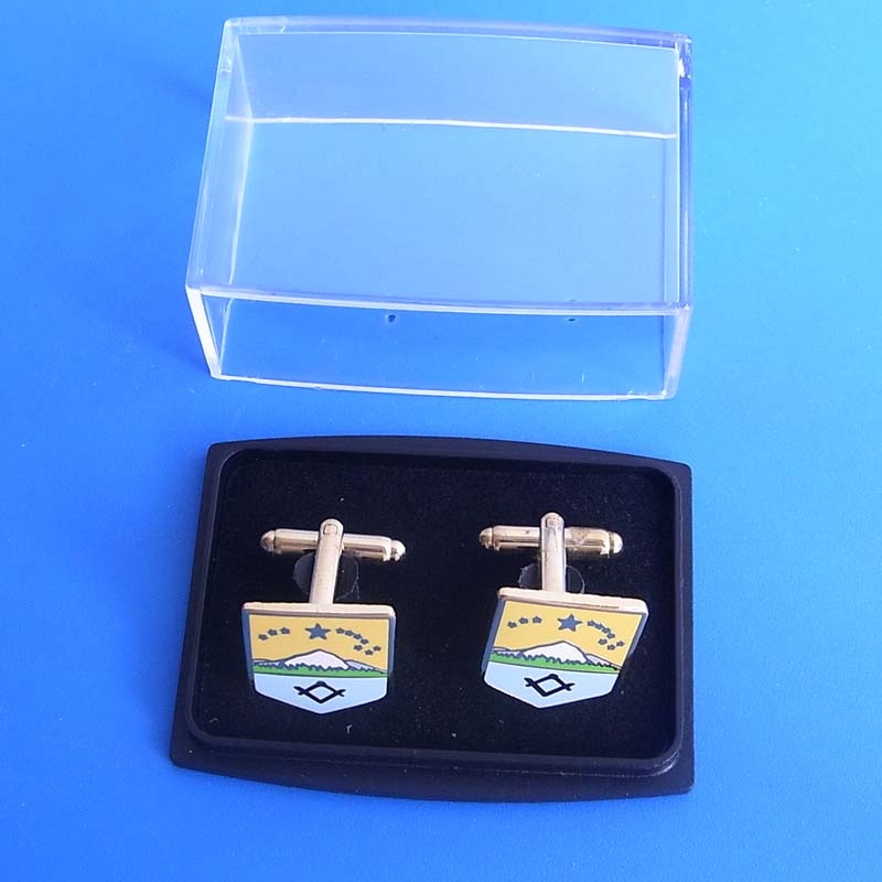 Custom Shield Shape Soft Enamle Cufflinks Metal