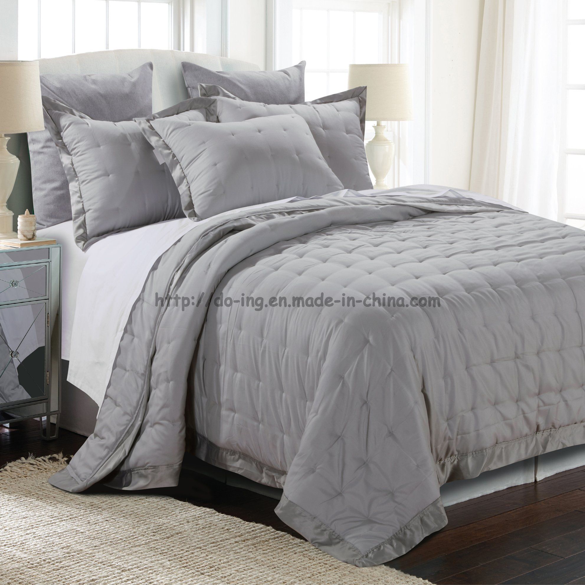 Microfiber Plain Comforter in Grey (DO6080)