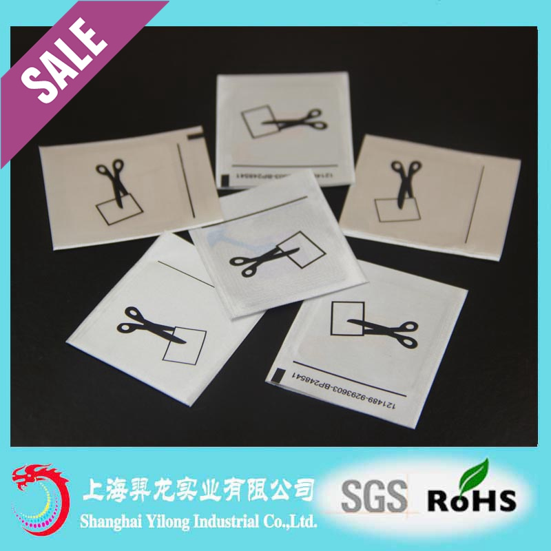 EAS RF Soft Satin Label. EAS RFID Soft Label. RF Chip Inside for The Satin Soft Label EL0010