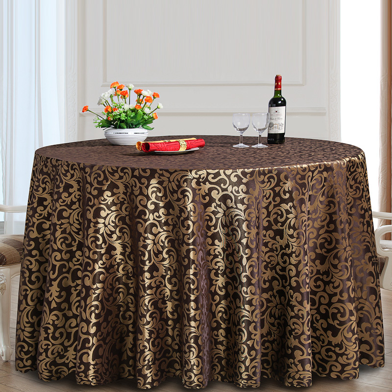 Cheapest Polyester Wedding Large Round Table Cloth (DPF10788)