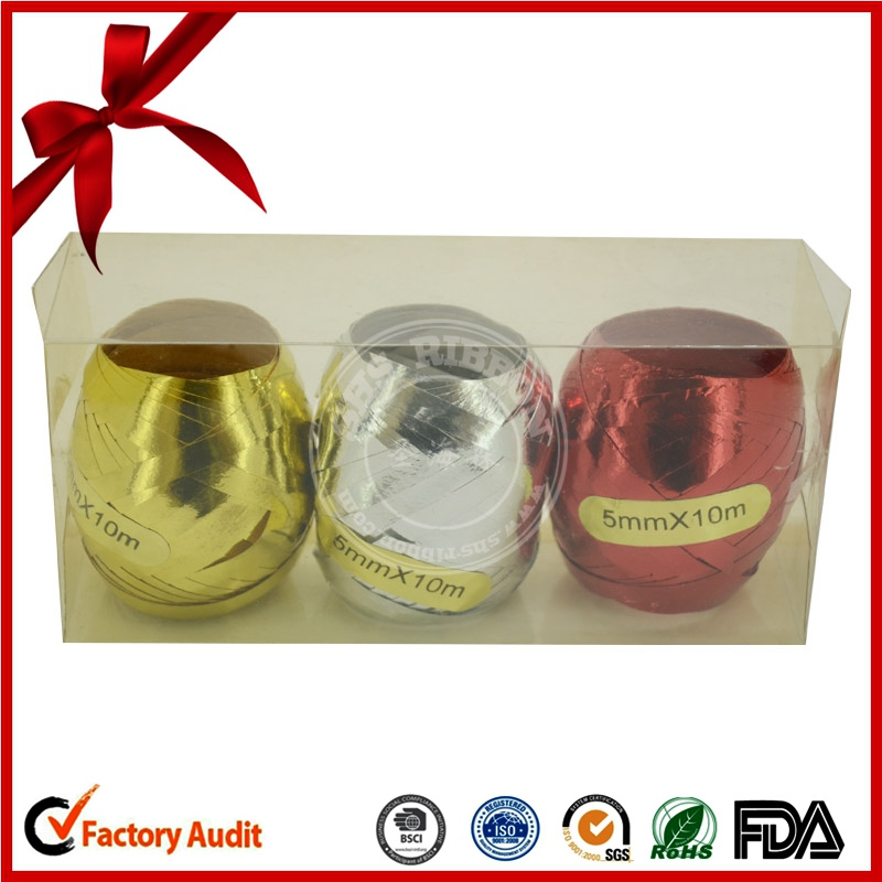 Metallic PP Ribbon Egg for Gift Packing