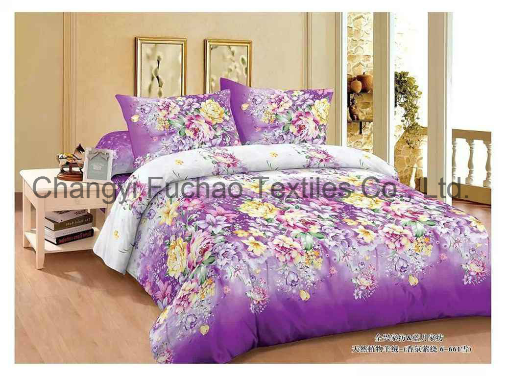 Polyester Light 100% Microfiber Disperse Printting Bedding Set T/C 65/35