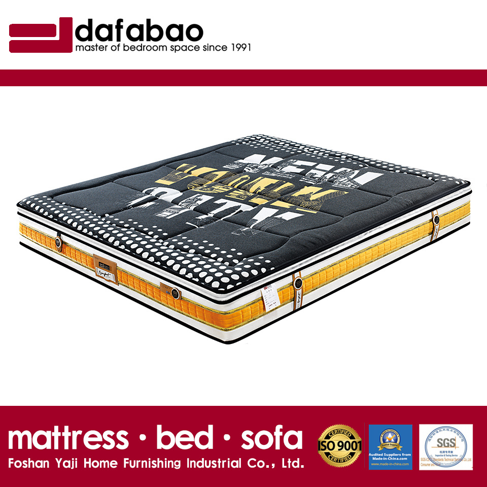 Natural Latex Spring Mattress with High Resilience Soft Foam Fb851