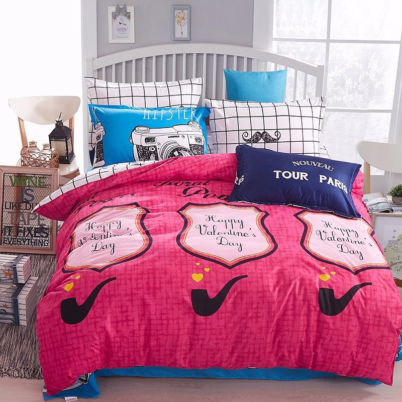 Cheap Price Printed Polyester Bedding Blanket Cover Set
