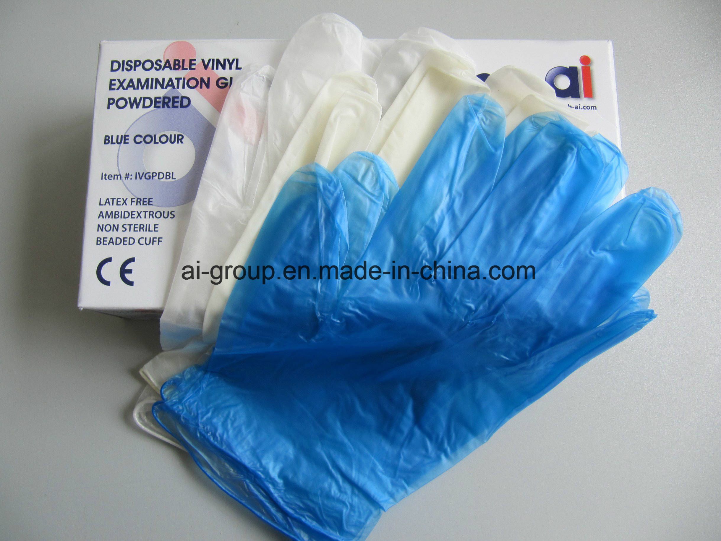 Customized Non Powder Vinyl Gloves Without Latex