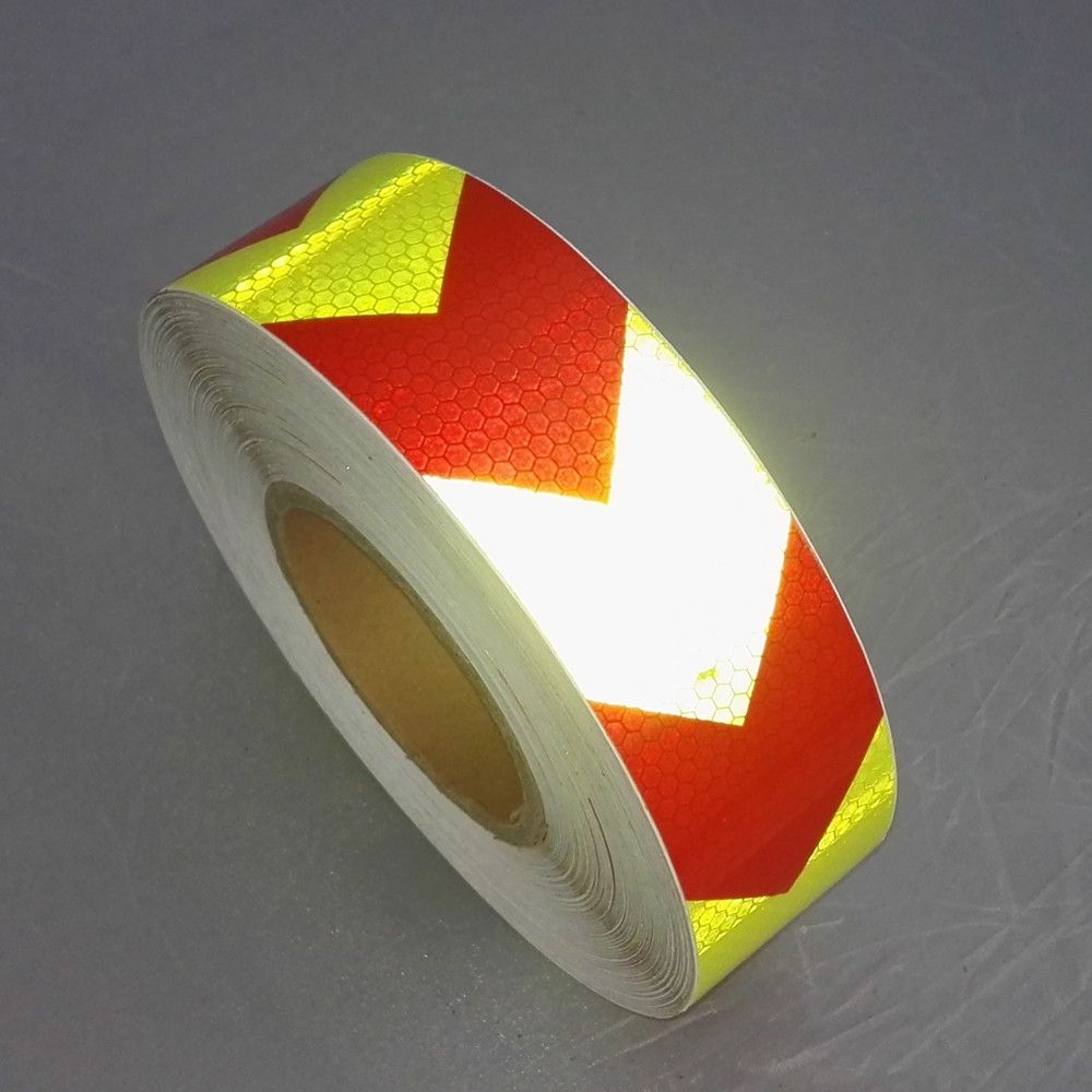 5cm Yellow and Red Arrow Adhesive Vehicle Reflective Marking Tape