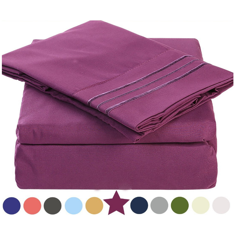 Microfiber Sheet Set New Bedding 4 Piece Bed Sheet