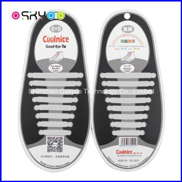 Promotion Gift Good-Bye Tie Non-Slip Silicone Elastic Shoelaces