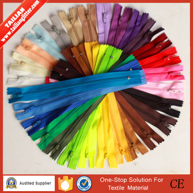 2016 Tailian Colored Nylon Zippers Wholesale by Zipper Manufacturer