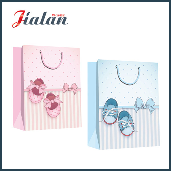 Wholesale 4c Printed Infant Shoe Packing Shopping Gift Paper Bag