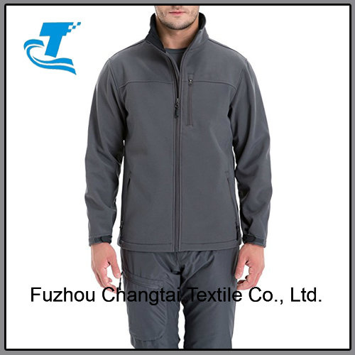 Men's Windproof Softshell Front-Zip Fleece-Lined Jacket