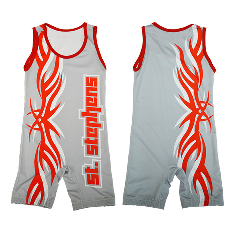 Custom Full Dye Sublimation Wrestling Singlet Wrestling Shirts with Low MOQ