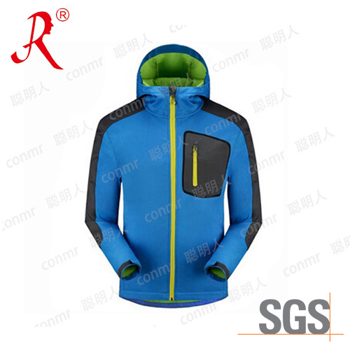 Top Quality Outdoor Men's Softshell Jacket with Hoody (QF-4045)