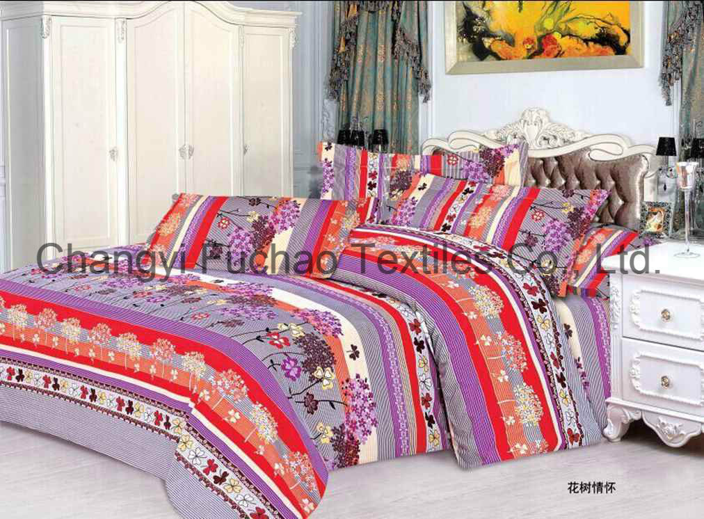 China Suppliers Cotton Material Printed Bedding Set Bed Sheet