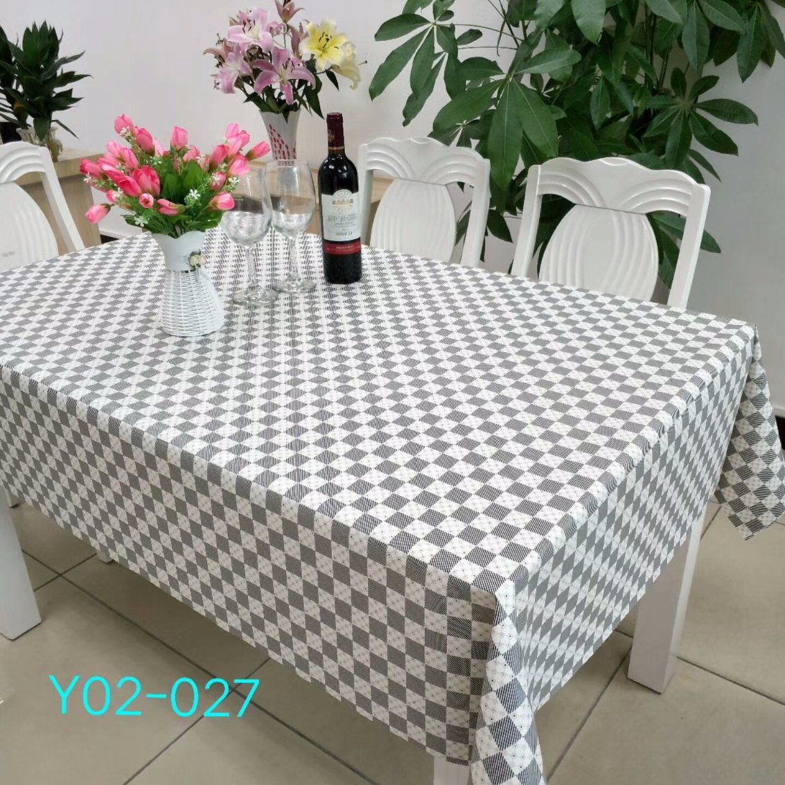 PVC PEVA Plastic 3D Printed Table Linen