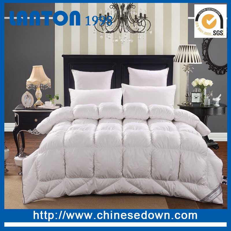 Color Brillian White Gray/Grey Duck Down Comforter for Home/Hotel/Hospital Use