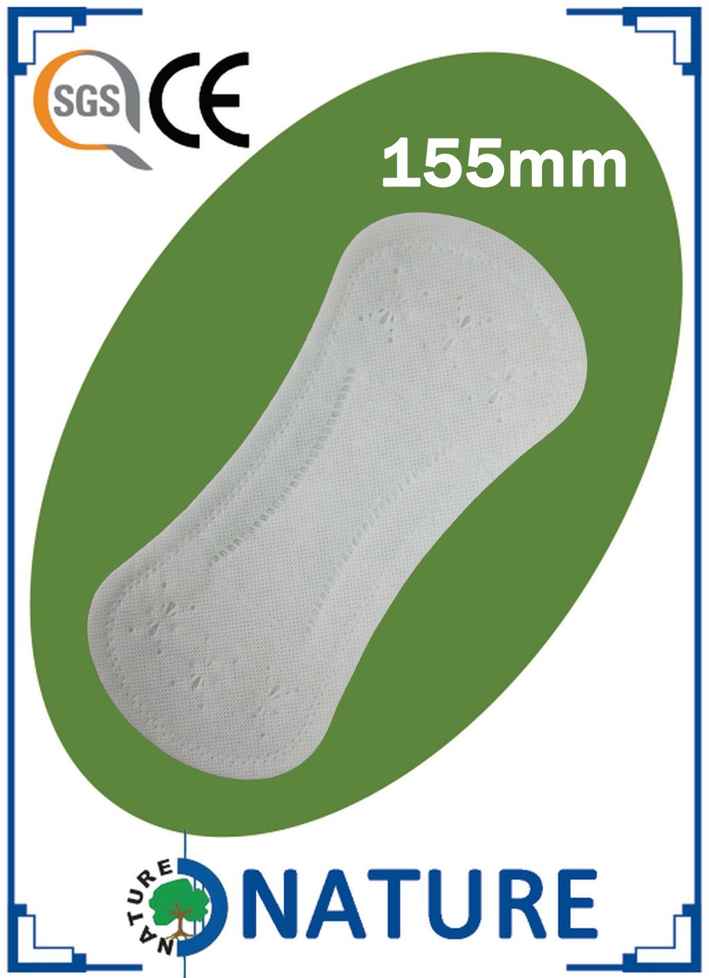Low Flow Perfprated PE film Sanitary Napkins