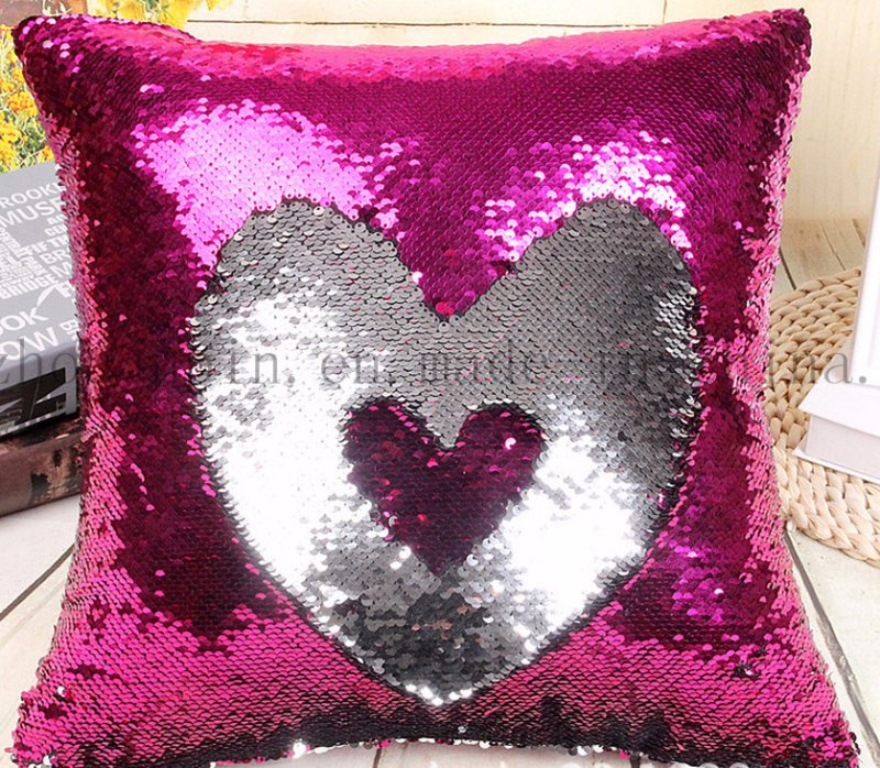 Custom High Quality Creative Bolster Pillow Cushion with Paillette