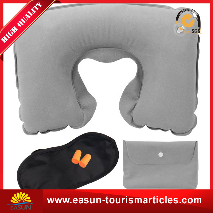 Inflatable Pillow with Gray Color for Disposable Use