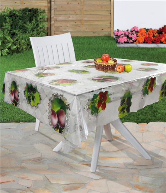 Factory Wholesale Cheap Tablecloth PVC Material Transparent Tablecloth (TT0284)