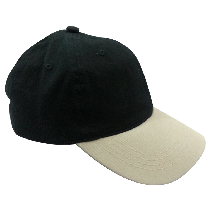 Plain 6 Panel Baseball Cap in 2 Tones Bb127