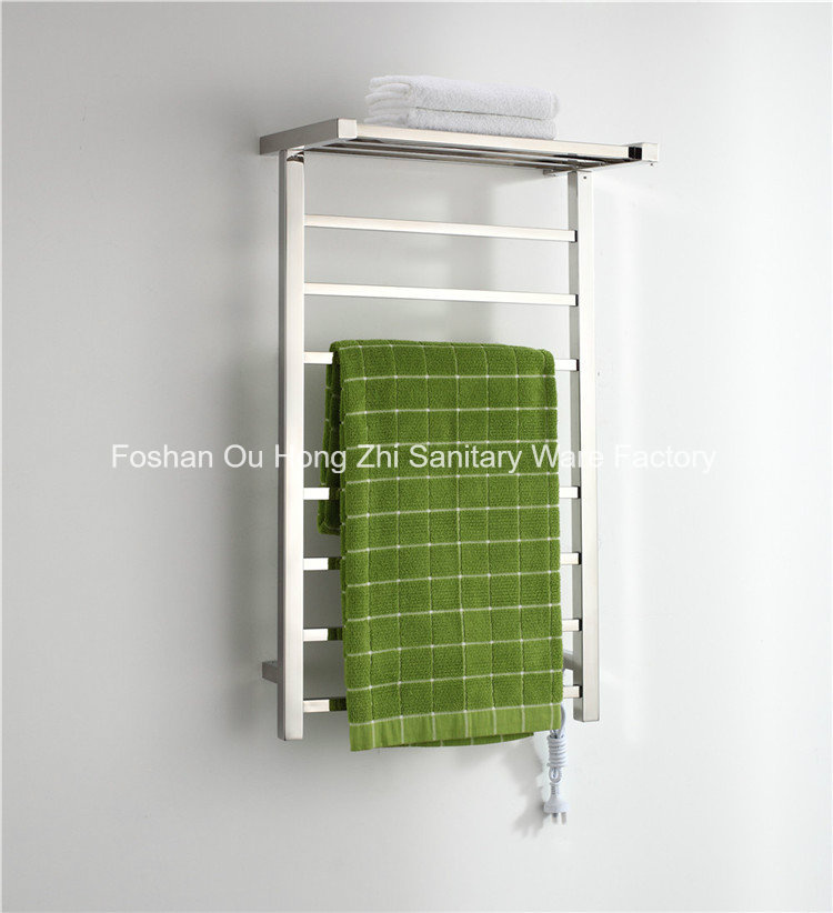 Wall Mounted Bathroom Towel Warmer with Top Shelf