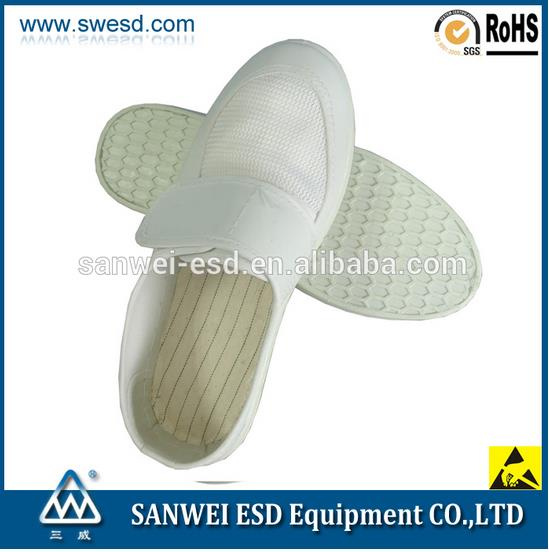 ESD Shoe Anti-Static Mesh Leather Shoes with Magic Strap (3W-9106)