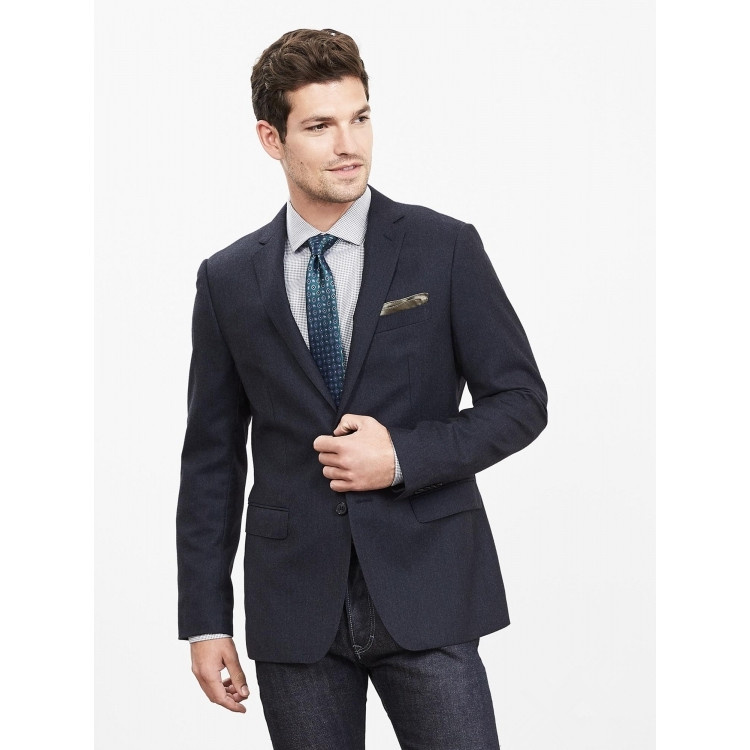 OEM Factory Price Customized Two Button Notch Lapel Men's Cashmere Wool Slim Fit Casual Blazer Jacket (SUIT62441-14)