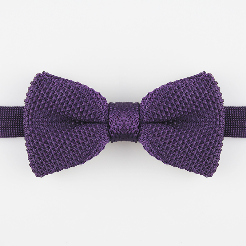 Violet Knit Bow Tie