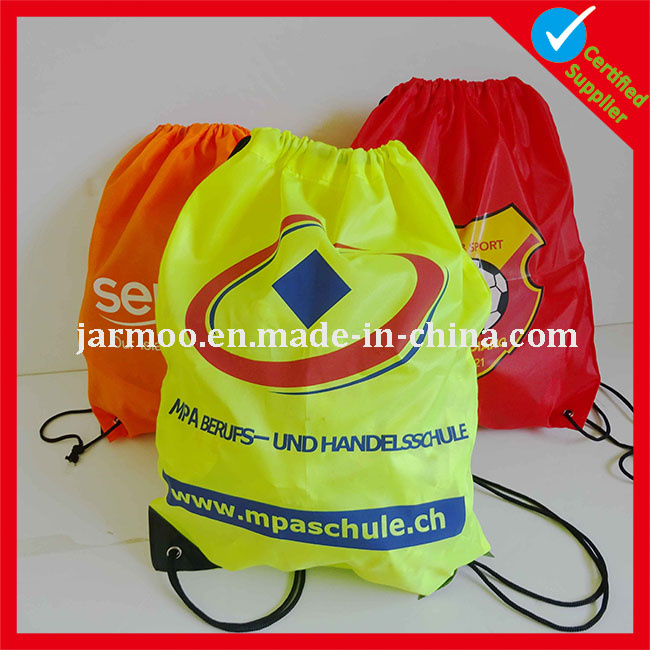 Storage Travel Polyester Drawstring Backpack Bag