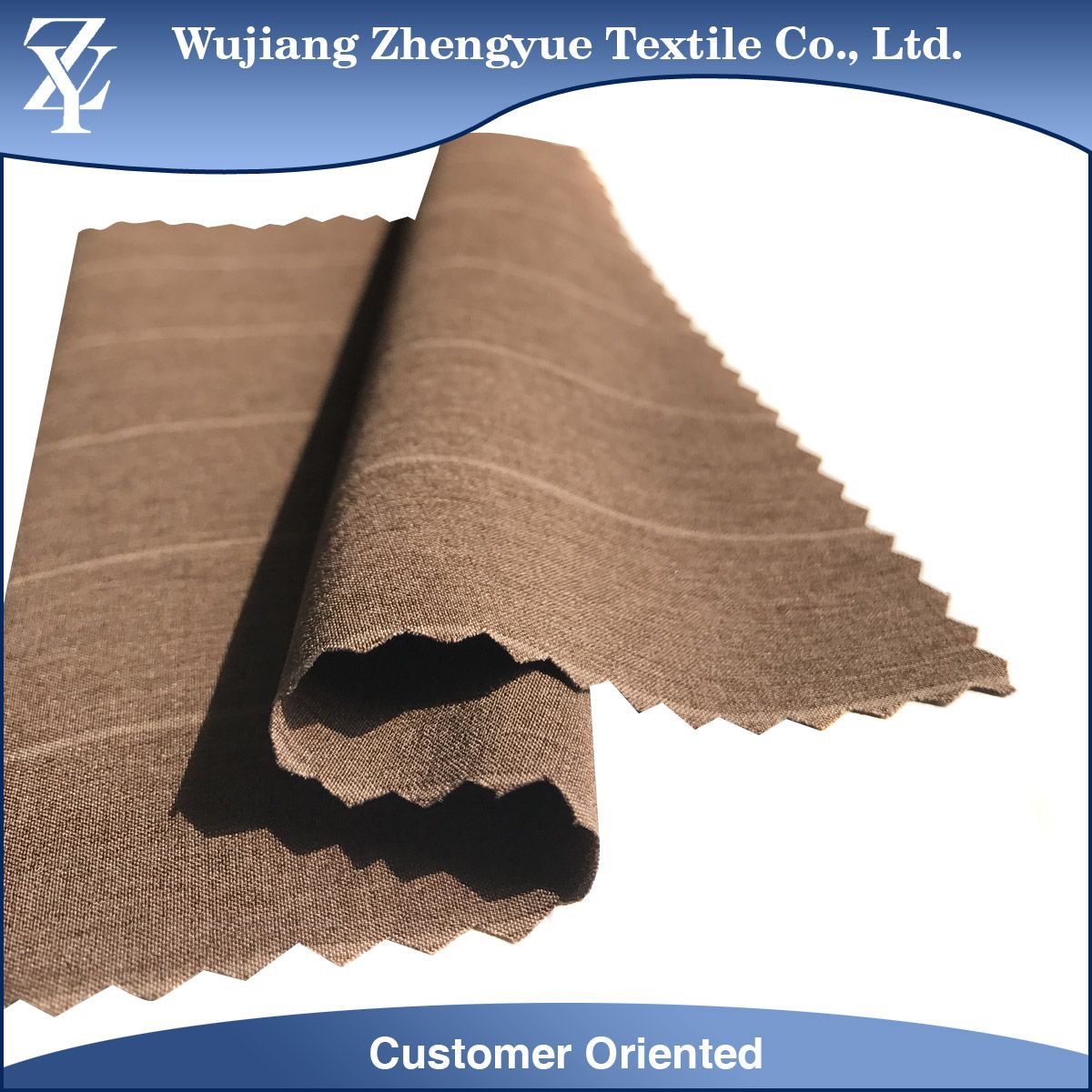 Melange Polyester Spandex Stripe 4 Way Stretch Fabric for Clothes