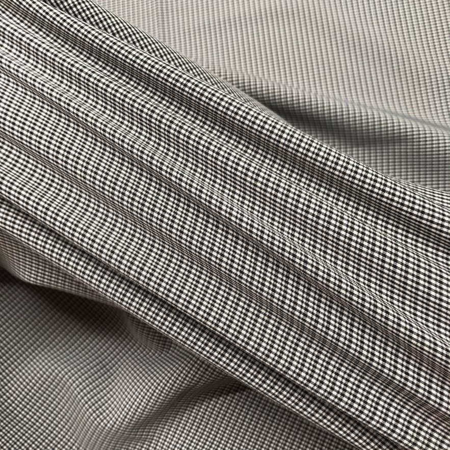 75D Polyester Cation Blended Houndstooth 4-Way Spandex Fabric for Garments Shorts