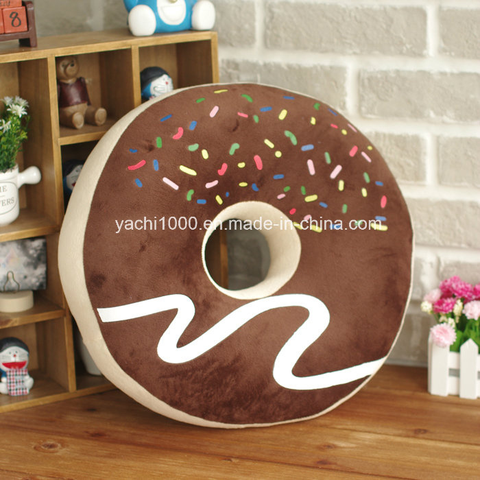 Stuffed Round Shaped Doughnut Pillow