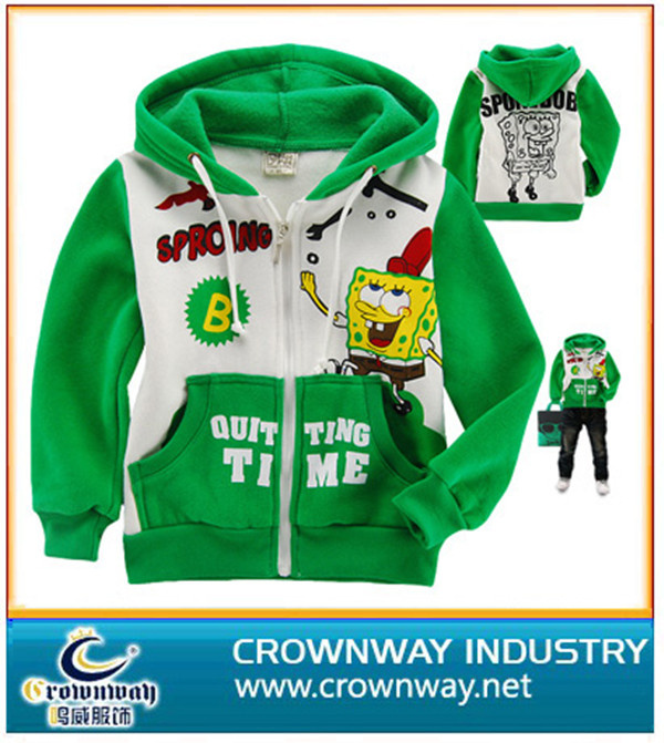 Kid Boy's Hoody Sweater with Cute Pattern Printing