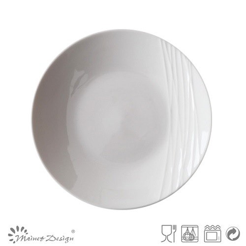 Simply White Porcelain Embossed Salad Plate