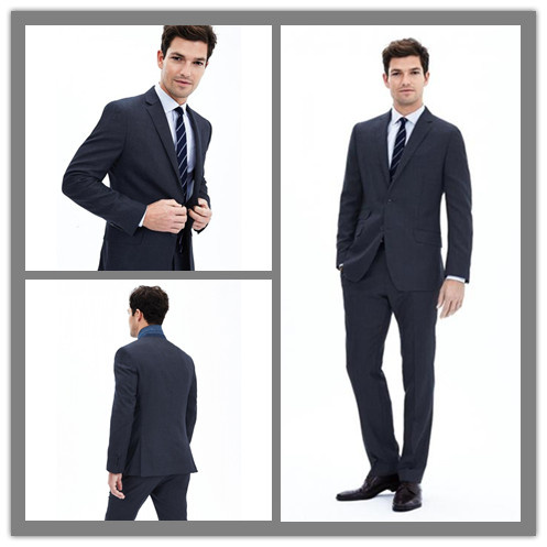 OEM Factory Price Customized Two Button Notch Lapel Men's Cashmere Wool Slim Fit Fashion Suit