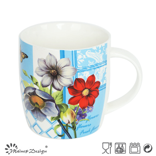 Beautiful Colorful Decal New Bone China 360ml Mug