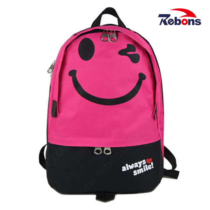 Girly Printed Student Backpack with Large Pocket