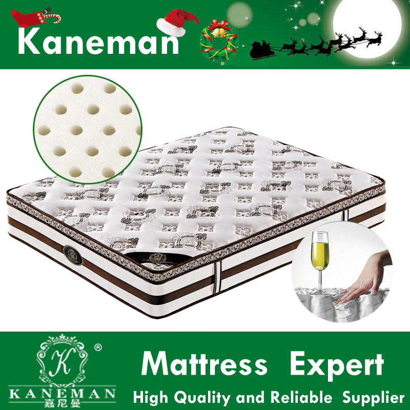 5 Star Hotel Clouds Feel Latex Pillow Top Pocket Spring Mattress