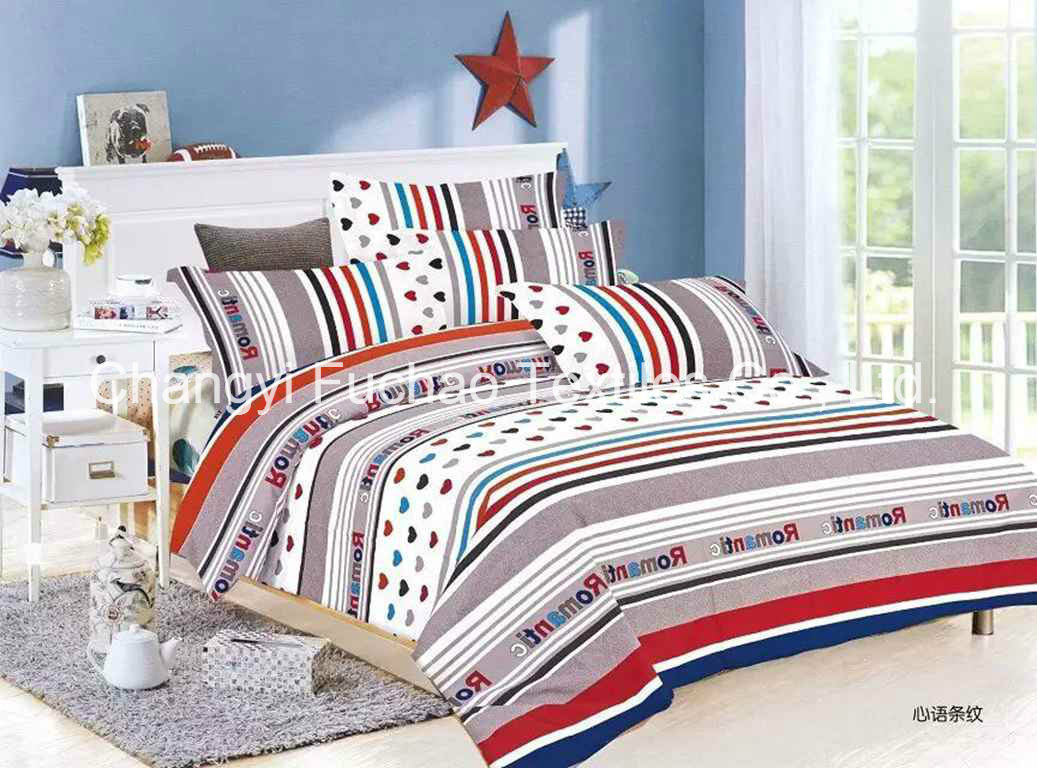 King Size Poly/Cotton Material Printed Bedding Set Manufacture Bed Sheet